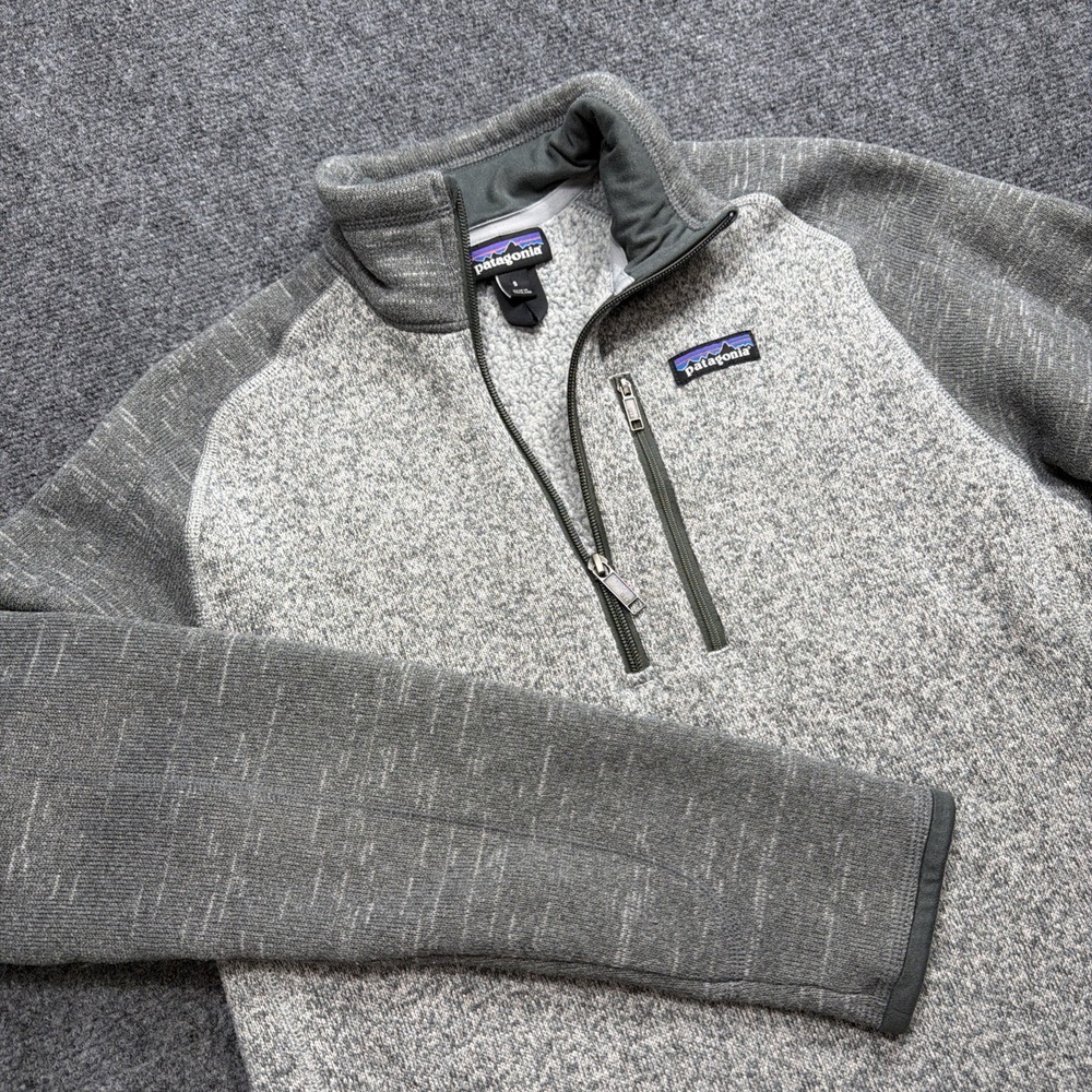 Patagonia Better Sweater 1/4 Zip Fleece Jacket Pullover Gray Outdoor Men's Small